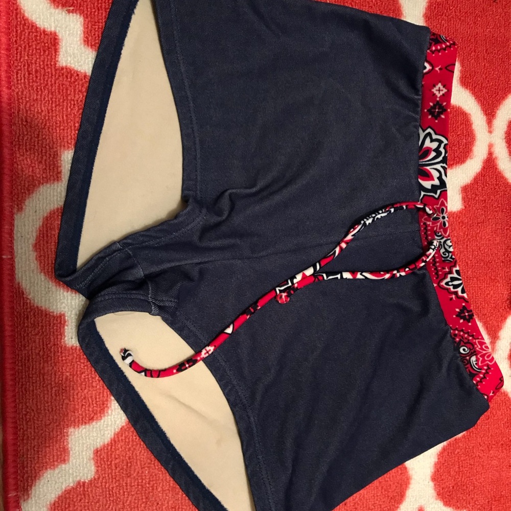 Vintage Pinup Girl Americana Swim Shorts